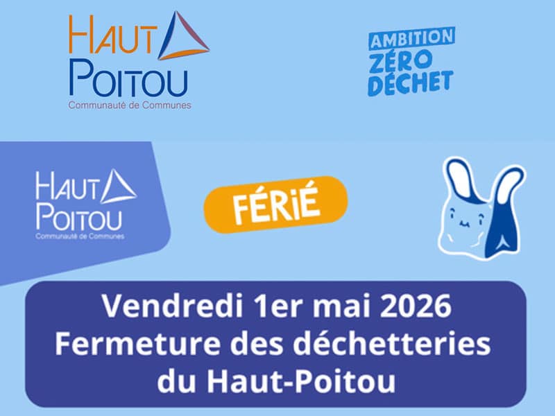 Fermeture des déchetteries le 1er mai